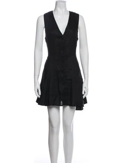 Pre-owned Doen Linen Mini Dress In Green