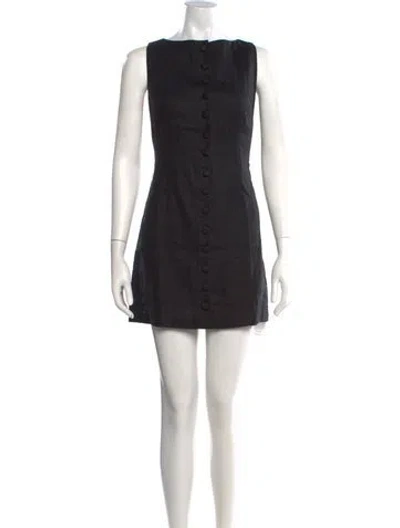 Pre-owned Doen Linen Mini Dress W/ Tags In Black
