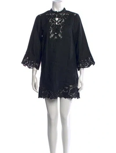Pre-owned Doen Linen Mini Dress W/ Tags In Black