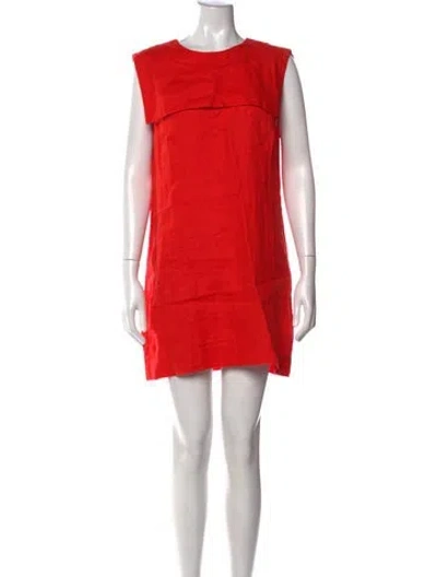 Pre-owned Doen Linen Mini Dress W/ Tags In Orange
