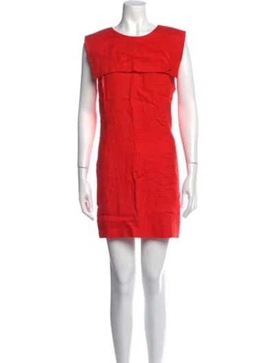 Pre-owned Doen Linen Mini Dress W/ Tags In Orange