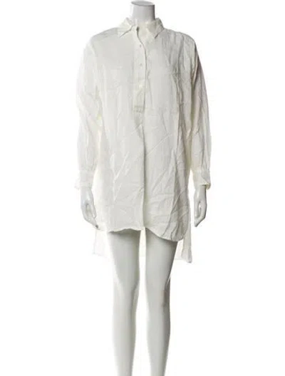 Pre-owned Doen Linen Mini Dress W/ Tags In White