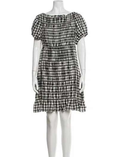 Pre-owned Doen Linen Mini Dress In White