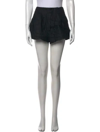Pre-owned Doen Linen Mini Shorts In Black