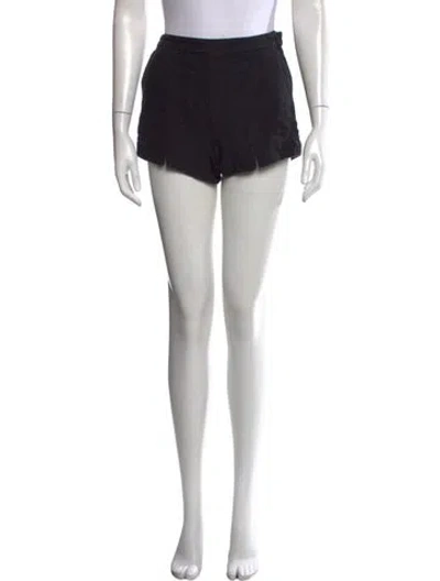 Pre-owned Doen Linen Mini Shorts In Black