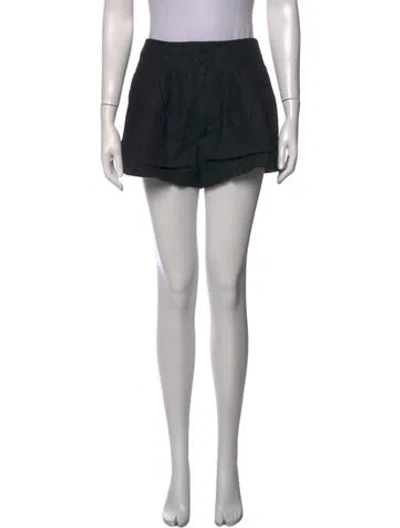 Pre-owned Doen Linen Mini Shorts In Black