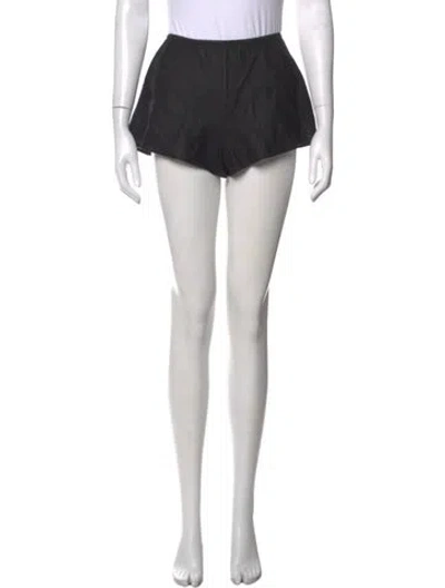 Pre-owned Doen Linen Mini Shorts In Black