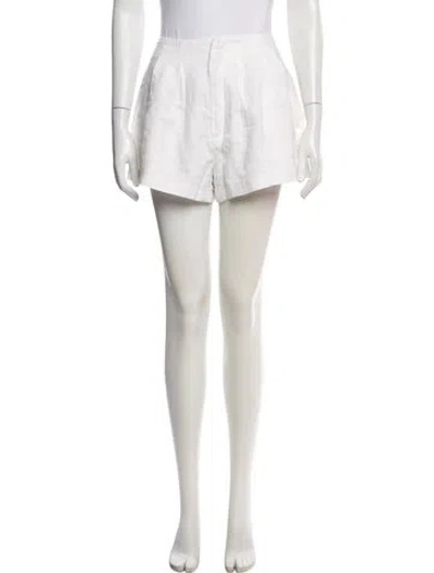 Pre-owned Doen Linen Mini Shorts In Neutral