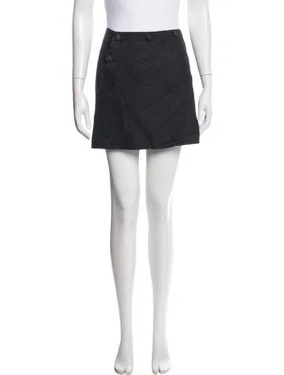 Pre-owned Doen Linen Mini Skirt In Gray