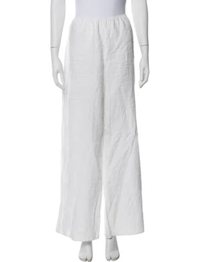 Pre-owned Doen Linen Wide Leg Pants In Gray
