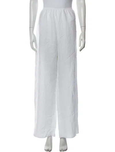 Pre-owned Doen Linen Wide Leg Pants W/ Tags In White