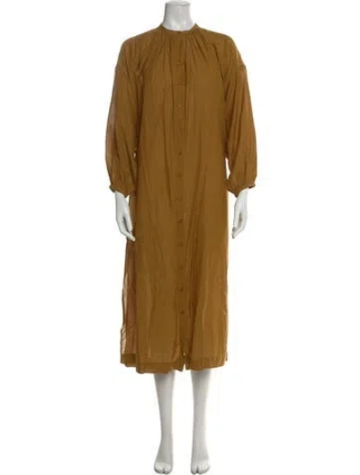 Pre-owned Doen Long Dress In Brown