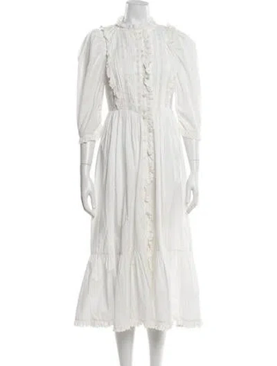Pre-owned Doen Long Dress In White
