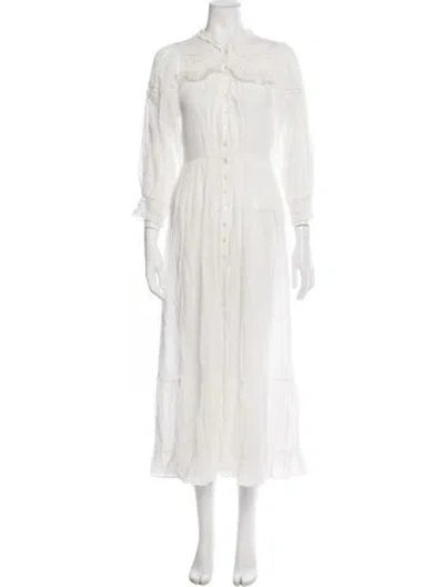 Pre-owned Doen Long Dress In White