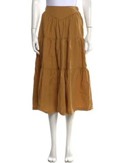 Pre-owned Doen Long Skirt In Brown