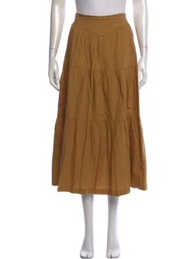 Pre-owned Doen Long Skirt In Brown