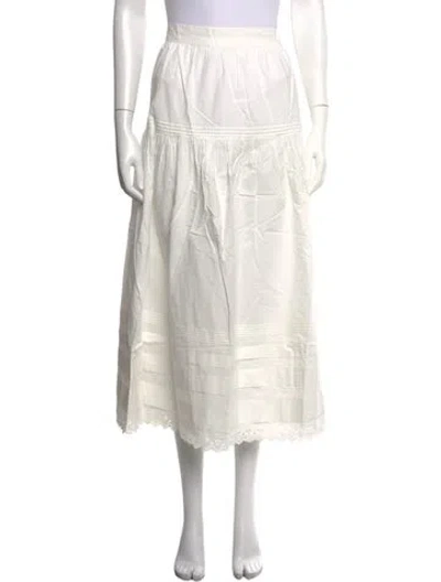 Pre-owned Doen Long Skirt W/ Tags In White