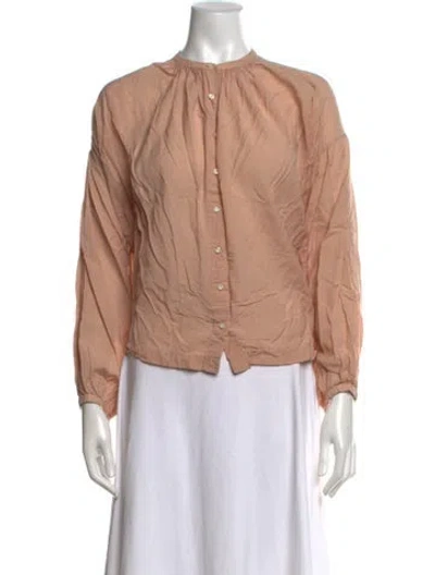 Pre-owned Doen Long Sleeve Blouse In Neutral
