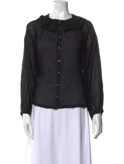 Pre-owned Doen Long Sleeve Blouse W/ Tags In Black