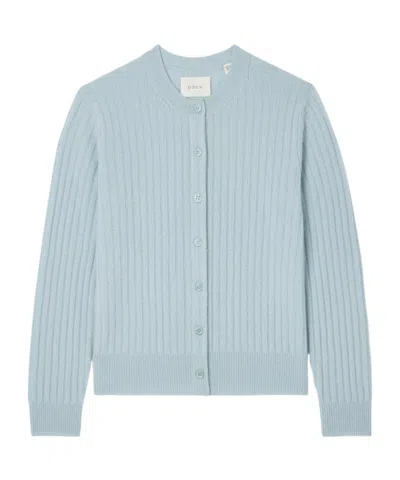 Doen Long Sleeve Cardigan In Blue
