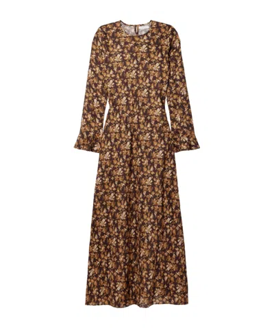 Doen Long Sleeve Dress In Brown