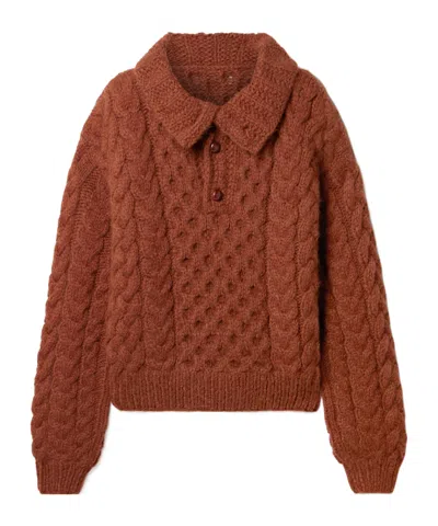 Doen Long-sleeved Knitwear In Brown