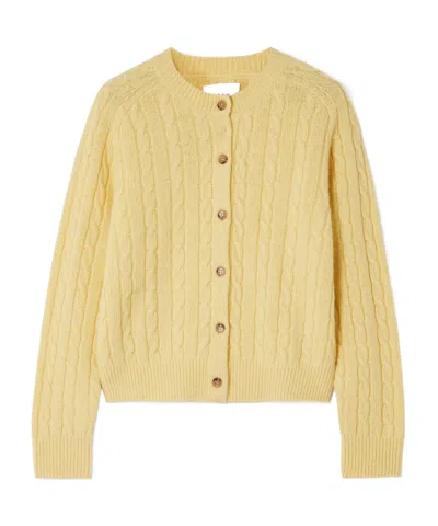 Doen Long-sleeved Cardigan In Yellow
