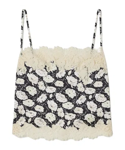 Doen Loure Lace-trimmed Camisole In Black