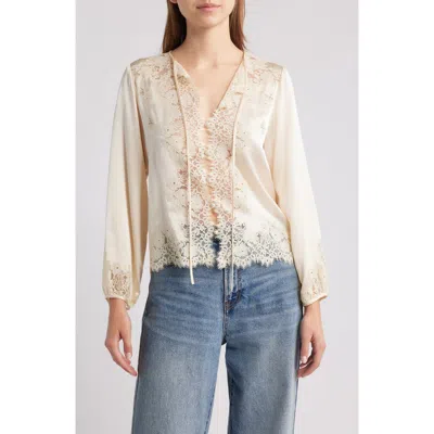 Doen Lucine Lace Blouse In Neutral