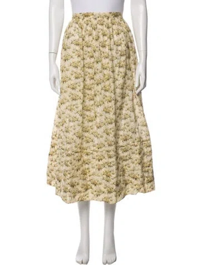 Pre-owned Doen Marcie Midi Length Skirt In Neutral