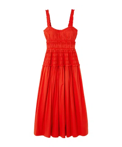 Doen Marianne Midi Dress In Red