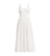 Doen Marianne Shirred Organic Cotton-poplin Midi Dress In White