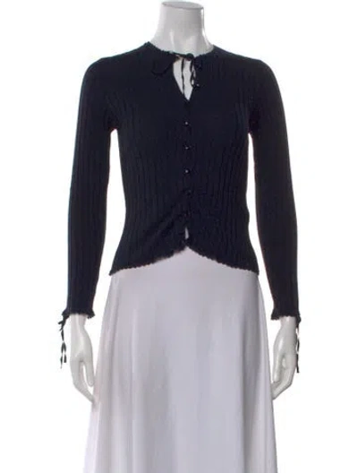 Pre-owned Doen Merino Wool Crew Neck Sweater In Black