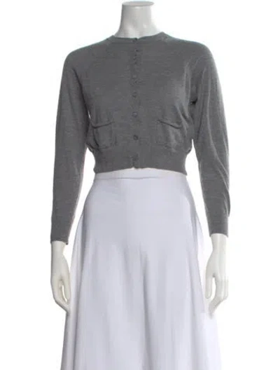 Pre-owned Doen Merino Wool Crew Neck Sweater In Blue