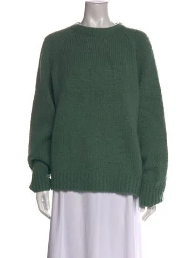 Pre-owned Doen Merino Wool Crew Neck Sweater In Green