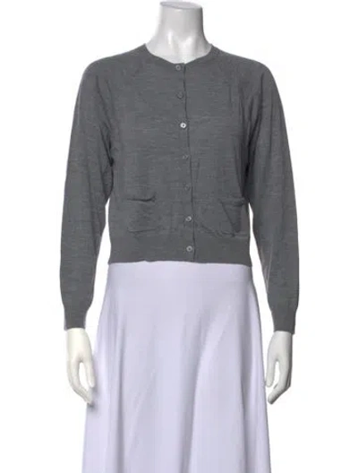 Pre-owned Doen Merino Wool Crew Neck Sweater In Grey