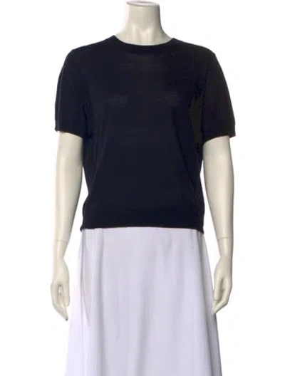 Pre-owned Doen Merino Wool Crew Neck Sweater W/ Tags In Blue