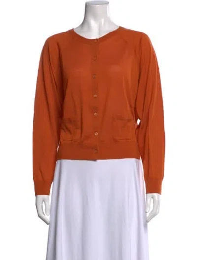 Pre-owned Doen Merino Wool Crew Neck Sweater W/ Tags In Orange