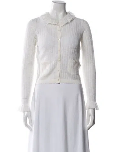 Pre-owned Doen Merino Wool Crew Neck Sweater In White