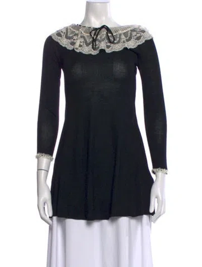 Pre-owned Doen Merino Wool Long Dress In Black