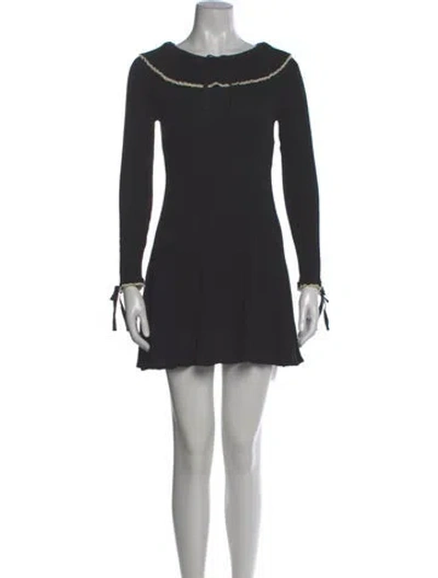 Pre-owned Doen Merino Wool Mini Dress In Blue