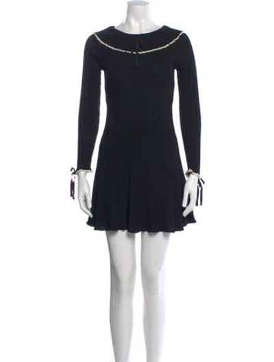 Pre-owned Doen Merino Wool Mini Dress W/ Tags In Black