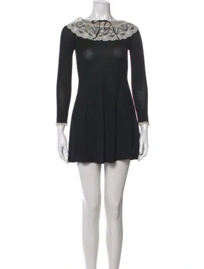 Pre-owned Doen Merino Wool Mini Dress W/ Tags In Black