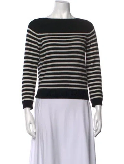 Pre-owned Doen Merino Wool Striped Sweater In Neutrals