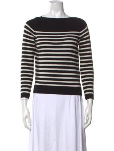 Pre-owned Doen Merino Wool Striped Sweater W/ Tags In Blue