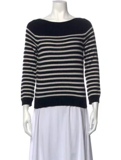Pre-owned Doen Merino Wool Striped Sweater W/ Tags In Blue