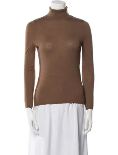 Pre-owned Doen Merino Wool Turtleneck Sweater In Brown