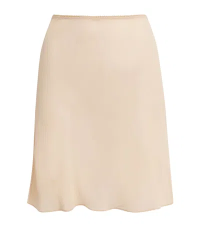 Doen Mesh Mini Skirt In Beige