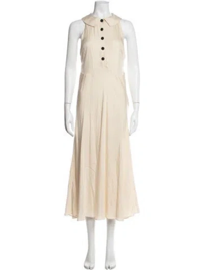 Pre-owned Doen Midi Length Dress In Neutrals