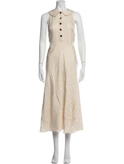 Pre-owned Doen Midi Length Dress In Neutrals